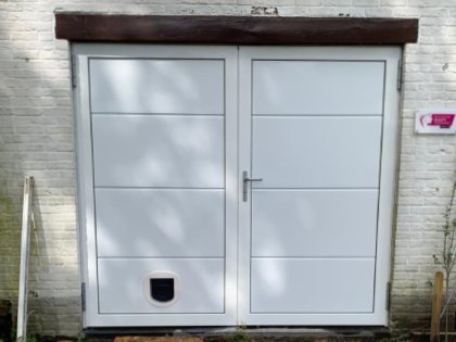 portes à double battant, chatière